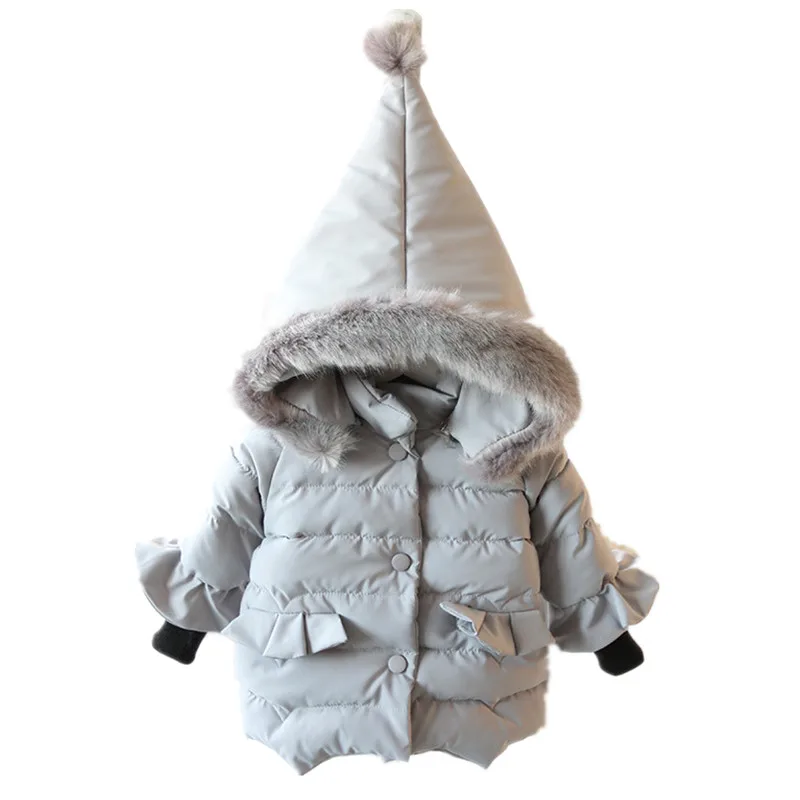 Детское пальто Зимние пальто для маленьких девочек пальто с длинными рукавами теплая детская куртка для девочек от 1 до 5 лет, Осенняя детская одежда с капюшоном для девочек