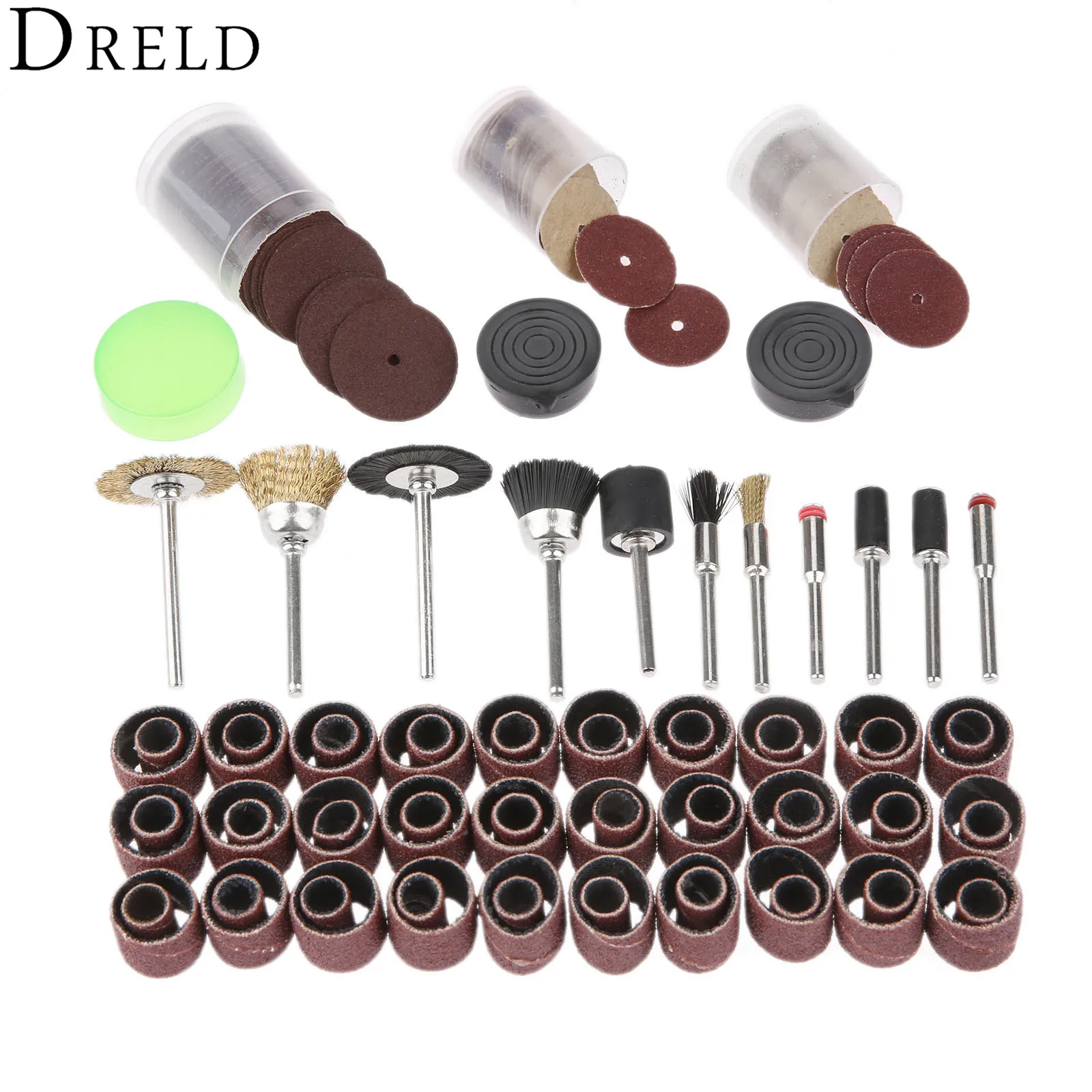 

DRELD 150Pc Dremel Accessorie Electric Drill Engraving Grinding Polishing Pad Cutting Sanding Cleaning for Rotary Tool Fit Power