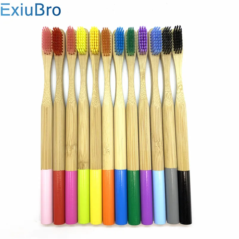 Zero waste gift  bamboo handle toothbrush Soft BPA Free Bristles toothbrush  Biodegradable bamboo toothbrush (2)