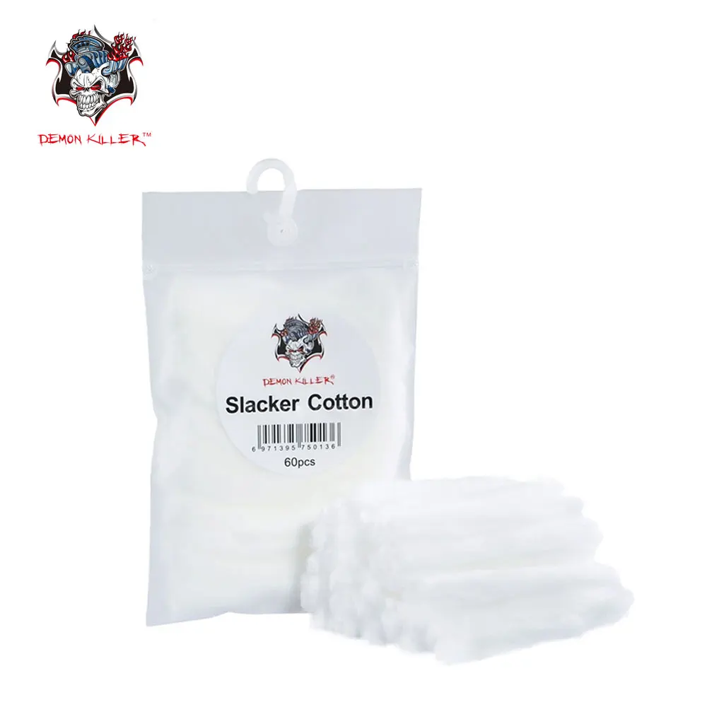 Original Demon Killer Slacker Cotton Wick (60pcs/pack) Organic Cotton for electronic cigarette DIY RDA RTA RDTA Tank