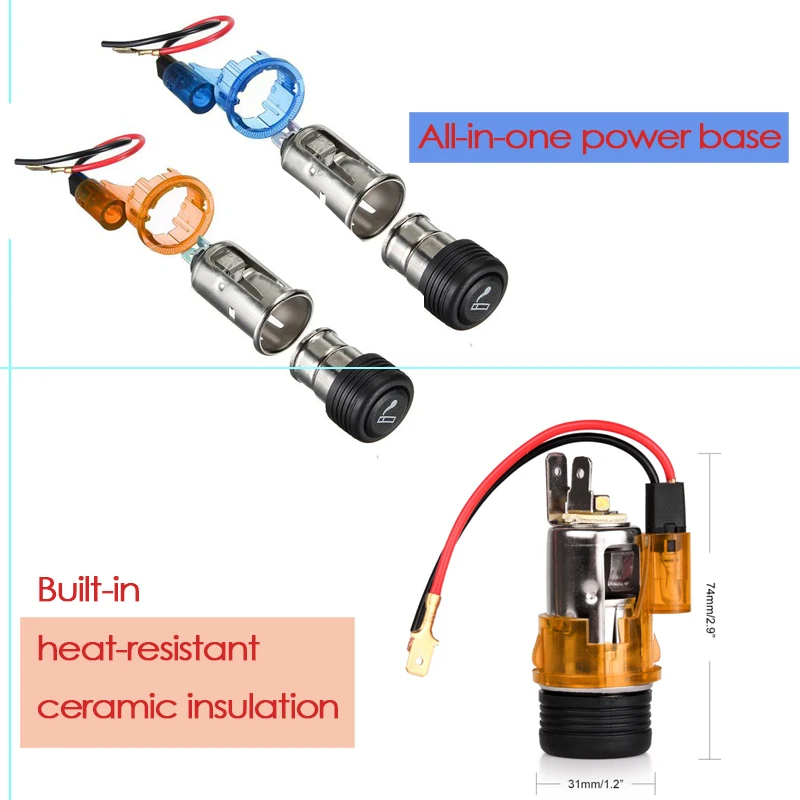CNparts Универсальный Автомобильный мотоцикл Прикуриватель разъем для Renault Megane Alfa Romeo 159 Chevrolet Cruze BMW аксессуары
