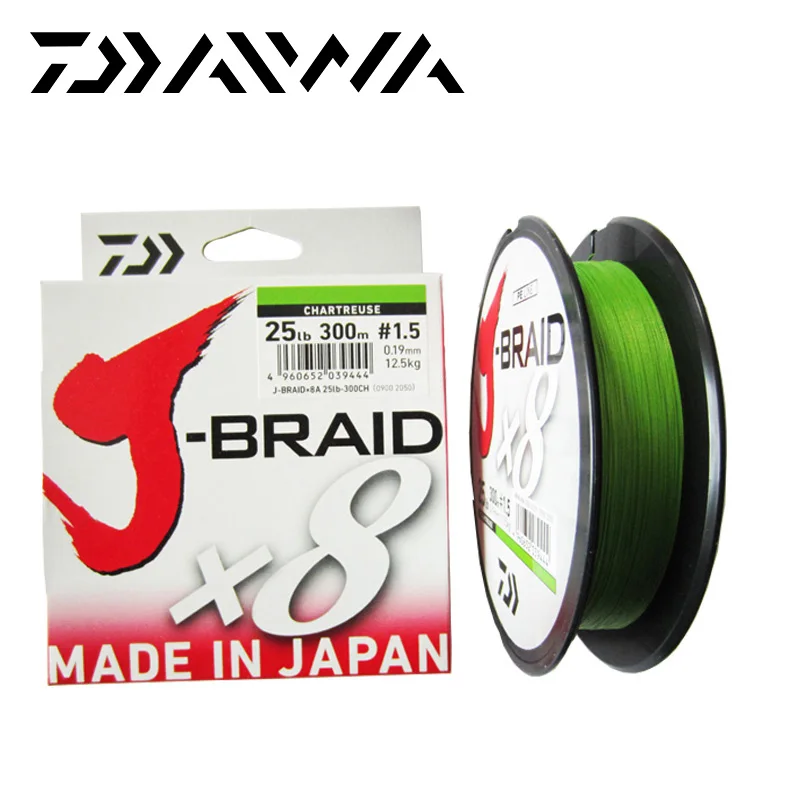 baratas Frete Grátis Daiwa J BRAID 8A 150 m 100% Original multicolor 8 10 60lb trança do fio de linha monofilamento linha de pesca made in japão