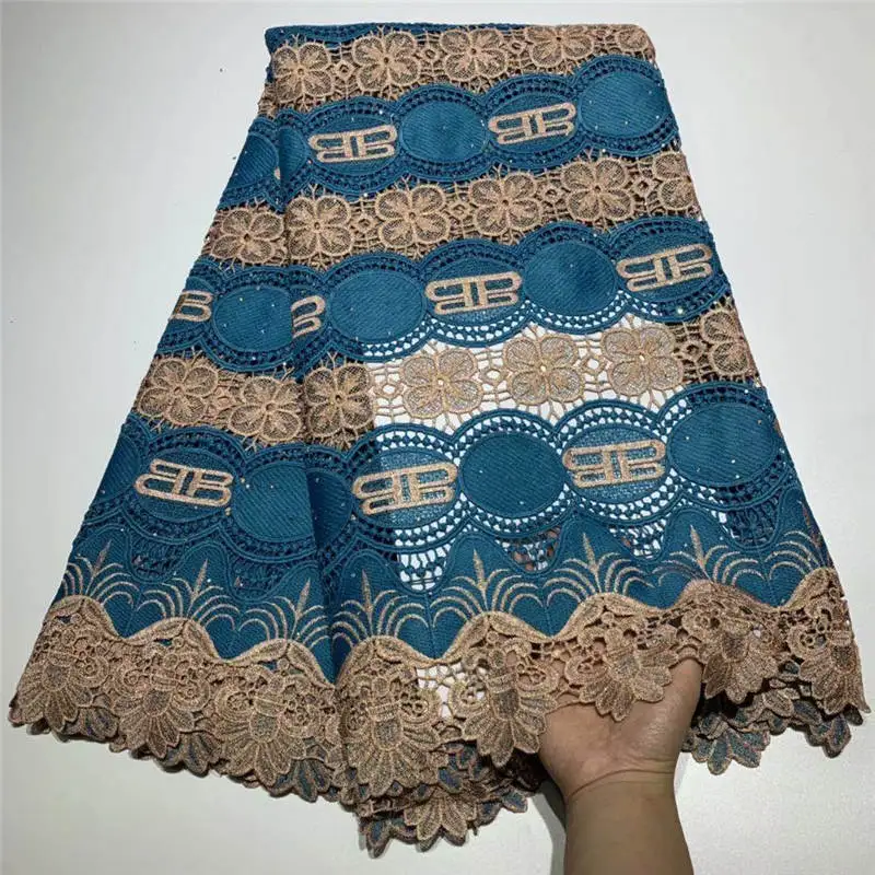 

ZQ!2019 Latest African French Lace Fabric High Quality Tulle Net Lace Fabric 5 Yards Embroidery Nigerian Lace Fabric ! L42306