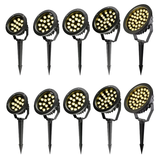 $US $339.15 3W 6W 9W 12W 18W 24W 36W LED Garden Light insert IP66 Waterproof Outdoor Landscape Spotlight with Spike for Wall Lawn Yard Floor