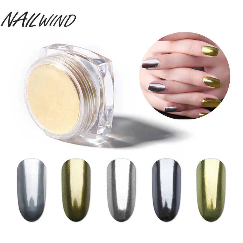 Лак для ногтей NAILWIND 1 шт. блестящий алюминиевый хлопья магический зеркальный