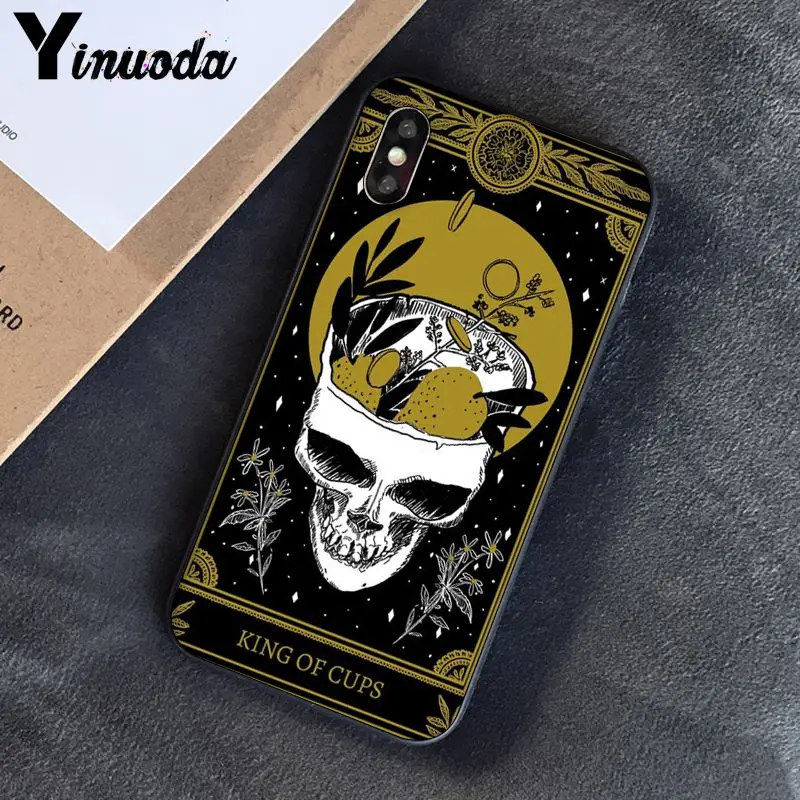 Yinuoda Death Tarot TPU черный чехол для телефона iPhone 6S 6plus 7 7plus 8 8Plus X Xs MAX 5 5S XR - Цвет: A15