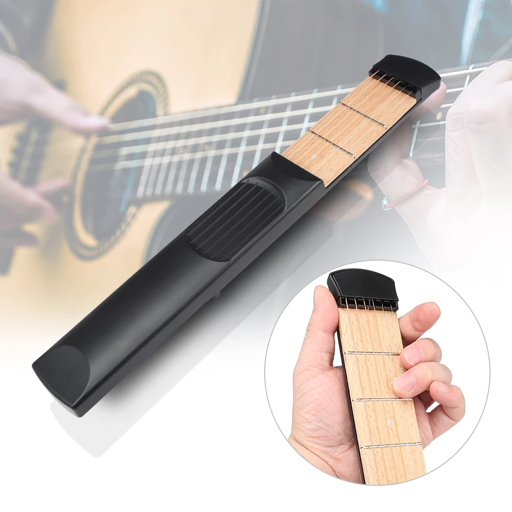 

6-String 6 Frets Portable Pocket Acoustic Guitar Practice Tool Lightweight High-Quality Durable Convenient To Practice Anywhere