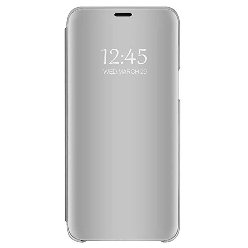 

Unique Luxury Smart Sleep Wake UP Clear View Mirror Flip Leather Stand Holder mobile phone Case Cover for iPhone XR 6.1 inch