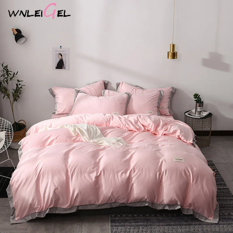 

WLG 4PCS comforter bedding sets King size and Queen size four pieces of Sheet, Pillowcase & Duvet Cover