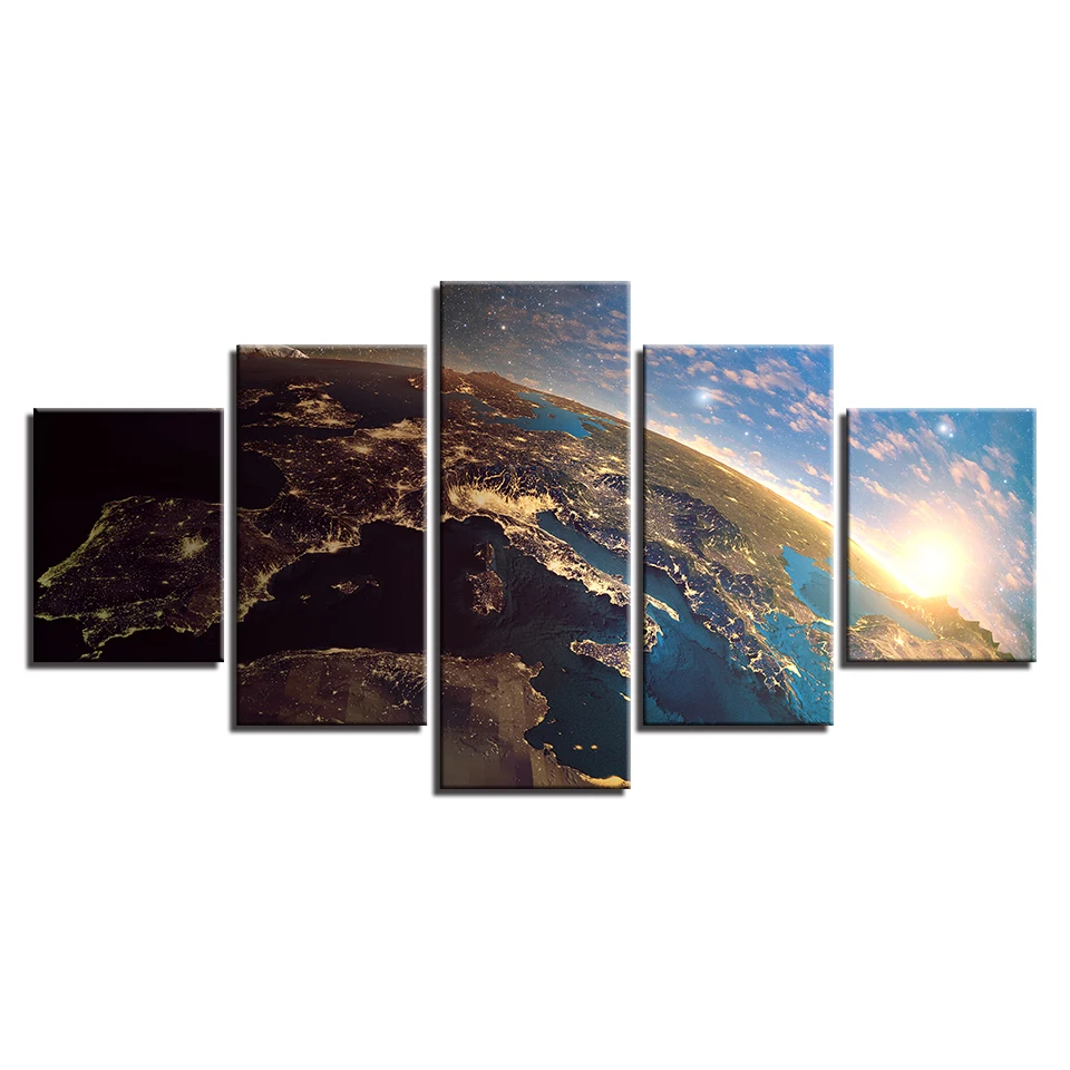 Canvas-Pictures-Wall-Art-5-Pieces-Earth-Planets-Sunshine-Beautiful-Scenery-Painting-Frame-Modular-HD-Printing (3)