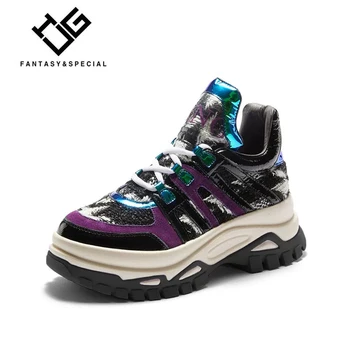 

IGU Women Sneakers Thick Bottom Platform Shoes For Lady White Trainers Breathable Hiphop Fashion Sneakers Women Chaussure Femme
