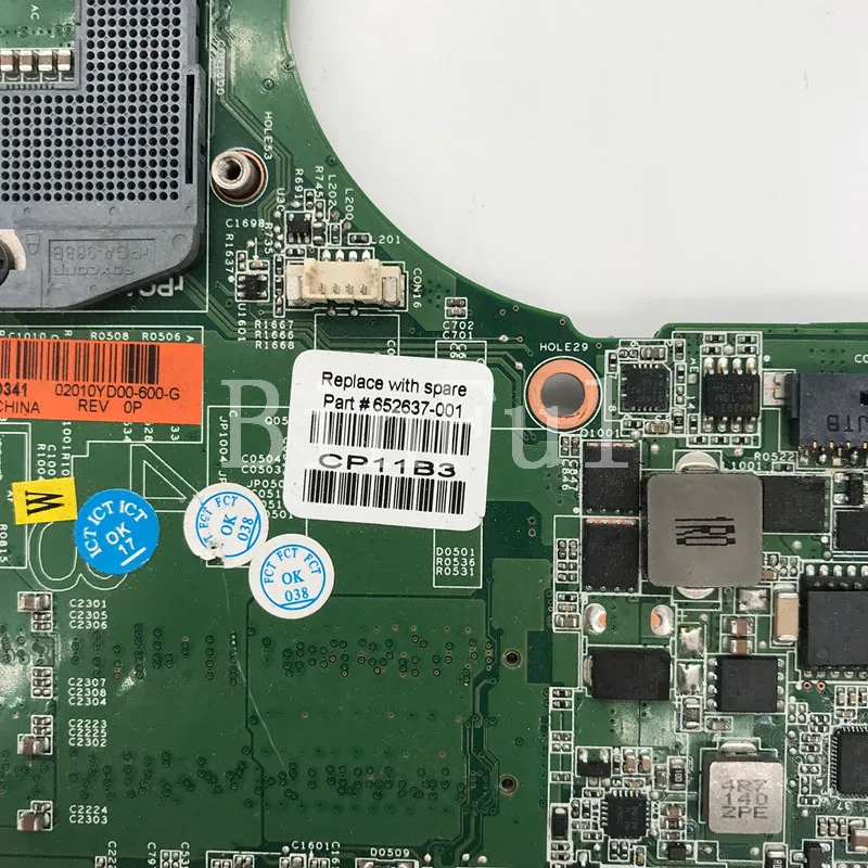Высокое качество для Elitebook 8560w 8560P материнская плата ноутбука 652637 001 501 601 QM67 DDR3 100%
