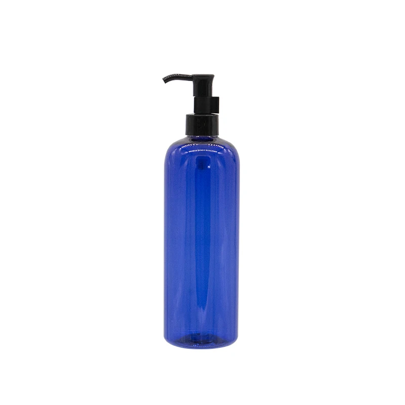 500 мл пустые очищающие бутылки с насосом масла, бутылочка для Хранения Крема для тела контейнеры для косметической упаковки с дозатором - Цвет: Blue Bottle 2
