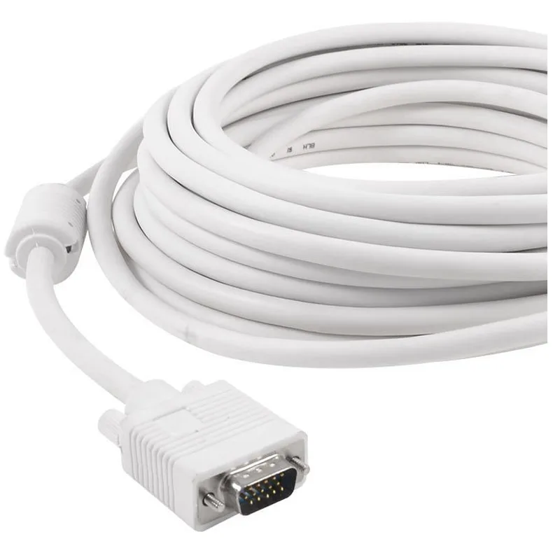 كابل تجهيز مرئي 10 متر 15 دبوس VGA الذكور VGA مهائي كابلات الذكور إلى الإناث محول الفيديو 1080 P لأجهزة الكمبيوتر المحمول PC العارض