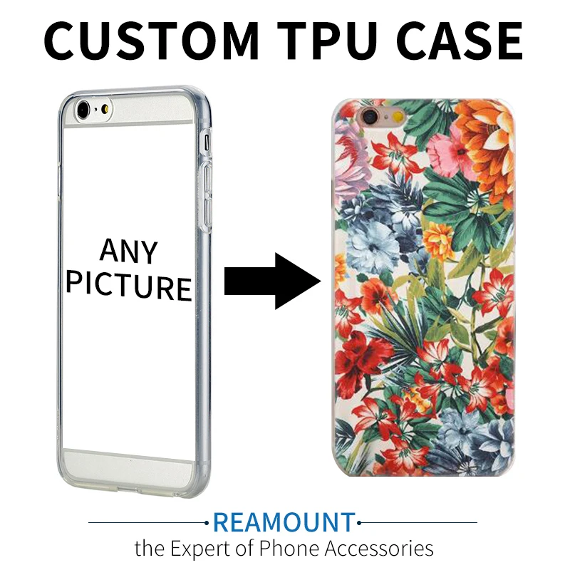 500 pcs Custom DIY Case Personalized Print Plant Soft TPU