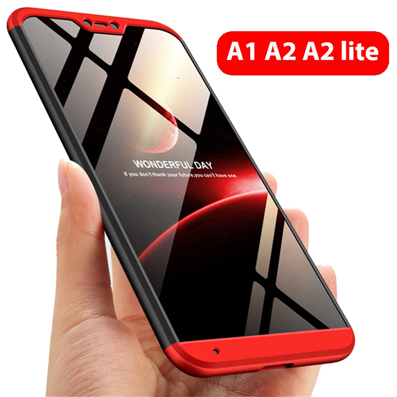 Чехол для Mi A2 A3 lite A1 miA2 miA1 MIA3 ми а2 a3 лайт a1 корпус 360 3 в 1 твердое закаленное стекло