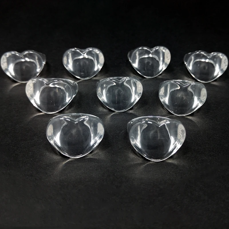 20 шт много прекрасный прозрачный люцит резиновые, акриловые детские кольца в форме сердца подарок ювелирный магазин