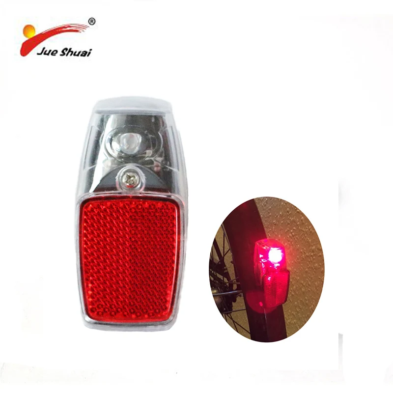 Jueshuai Red LED Bike Rear Light Mount on the Fender with Battery Safety Warning Bicycle Tail light Lamp Bycicle Accessories MTB - Цвет: 7.2