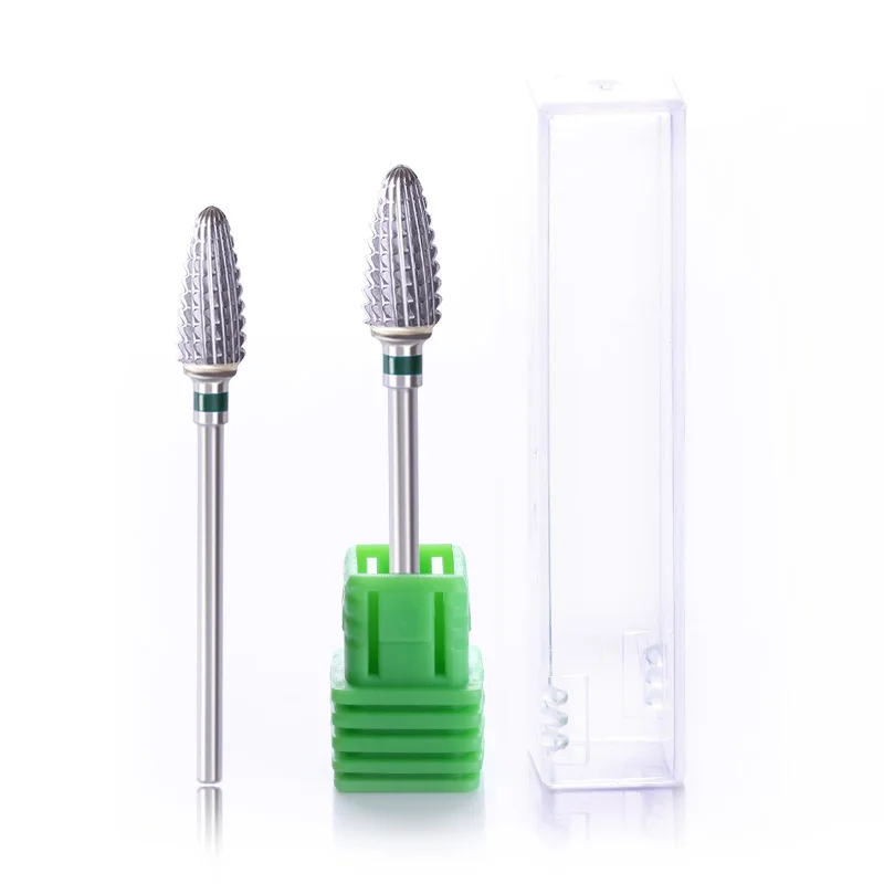 

1Pc Electric Bullet Nail Drill Bit 3/32" Steel Nail File Drill Bit Green Replacement Nail Art Griding Tool