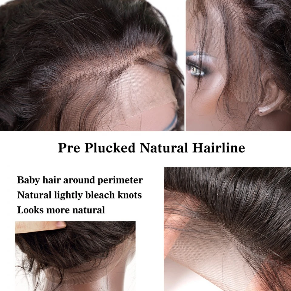 Бразильский полный 360 кружевных фронтальных париков человеческие волосы объемная волна бесклеевой кружевной передний парик для черных женщин 150% 180% плотность