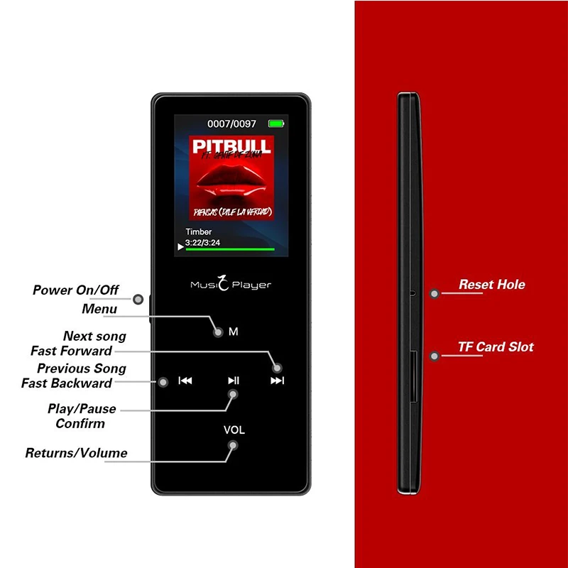 IQQ X01 Bluetooth Music Player 8GB Lossless MP4 Player Touch Screen FM Radio E-book Video Capacitive Touch 24 Languages  (2)