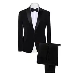 2018 мужские модные тонкие костюмы мужская деловая повседневная одежда дружка костюм из трех предметов блейзеры куртка + брюки +