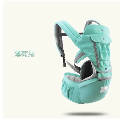 AIEBAO Baby Hipseat Рюкзак Mochila дышащие Эргономичные рюкзаки-кенгуру для тазобедренного сустава Детский костюм на лямках, Обёрточная бумага слинг - Цвет: Green