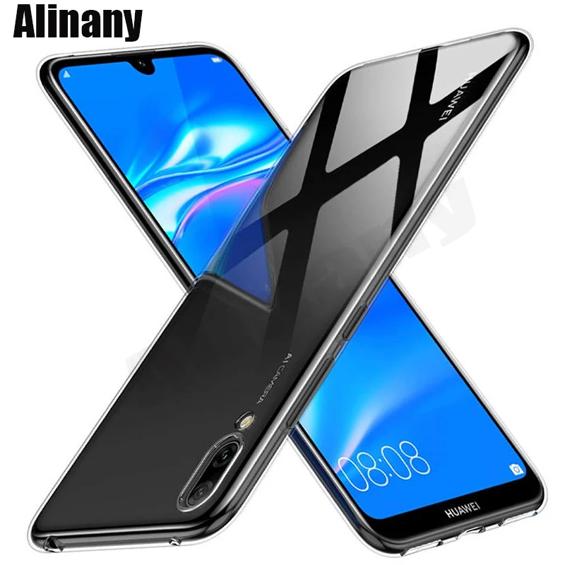 Huawei Y6 Pro 2019 силиконовый чехол мягкий прозрачный ТПУ задняя крышка для телефона