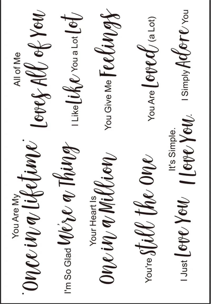 

Words Transparent Clear Stamps Silicone Seals for DIY scrapbooking photo album Card Making