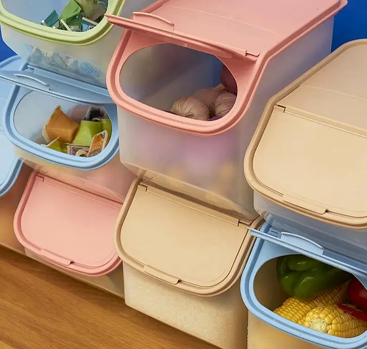 large capacity kitchen rice storage organizer grain storage large capacity kitchen rice storage organizer grain storage container box cereal bean container sealed box with measuring cup in storage boxes bins from