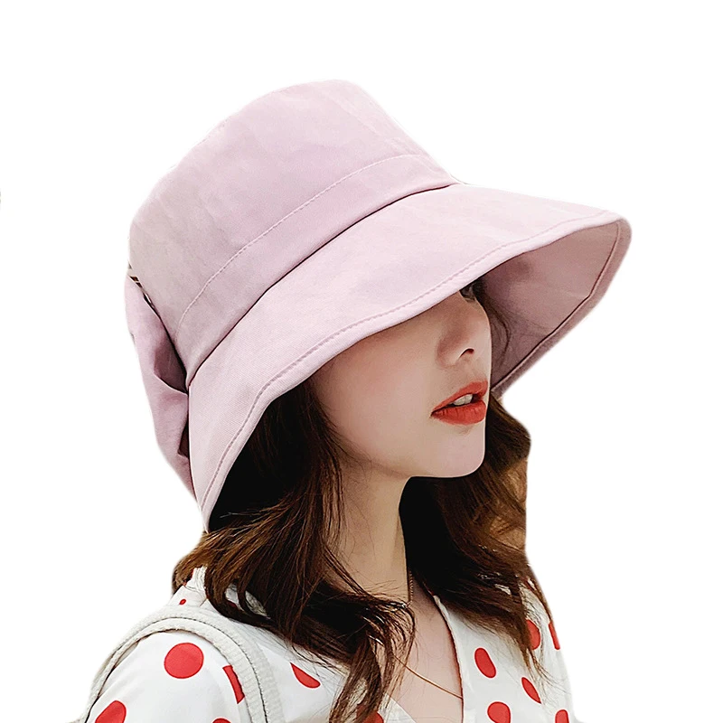 جديد الصيف النساء قبعات للحماية من الشمس القطن الصياد قبعة واسعة كبيرة حافة المضادة للأشعة فوق البنفسجية الشاطئ قبعات الفتيات السفر طوي واق... جديد الصيف النساء قبعات للحماية من الشمس القطن الصياد قبعة واسعة كبيرة حافة المضادة للأشعة فوق البنفسجية الشاطئ قبعات الفتيات السفر طوي واق...