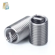 10 peças de fio de fio m8 * 1.25*1d-3d/m10*1.5 * 1d-3d, inserção de fio, bucha com parafuso m6, 304 fio de aço inoxidável, reparo de rosca, manga