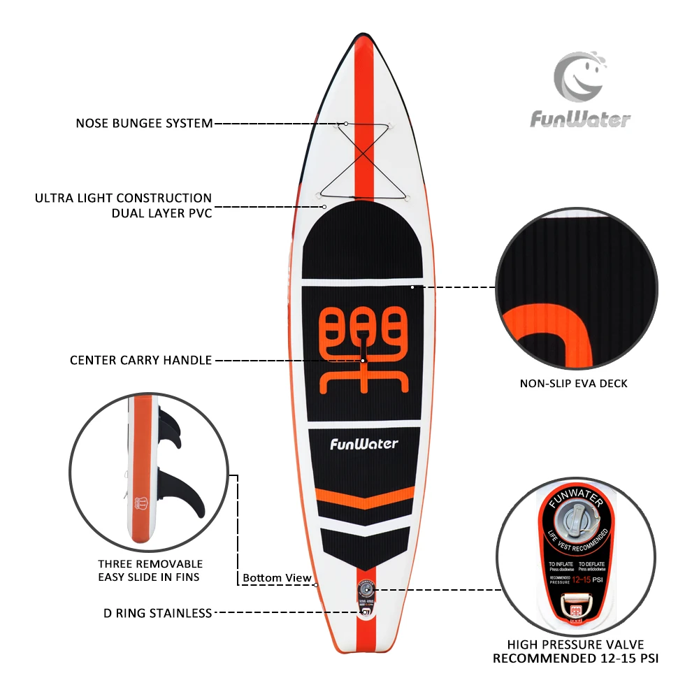 FunWater 335*84*15 см надувная стоячая весла доска весла для серфинга baord sup Paddle