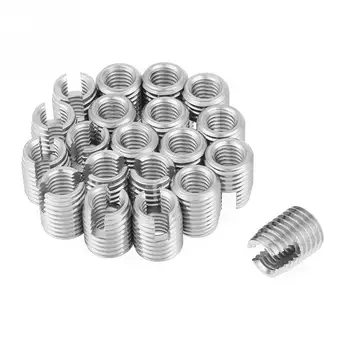 

20Pcs/Lot Stainless Steel SUS303 Thread Repair Insert Self Tapping Slotted Screw Helical Threaded Insert M8 x 15mm Best Offer