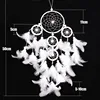 Newly Big Dreamcatcher Wind Chime White Feather Dream Catcher Car Hanging Decoration 5 Circular Home Decor Gift ► Photo 3/6