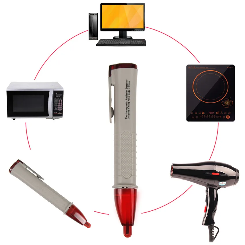

Magnetic detector meter field strength test instruments Monopoly alarm sound light radiated electromagnetic radiation pen tester