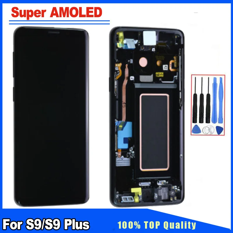 

For Samsung Galaxy S9 G9600 S9 Plus G9650 Super AMOLED LCD Display Touch Screen With Frame Assembly Repalcement