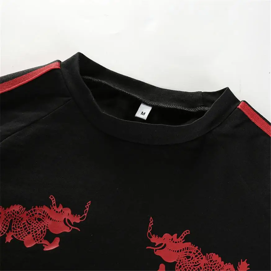 JAYCOSIN женская рубашка с принтом дракона Блузы с коротким рукавом Sheathy top Блузка mar26