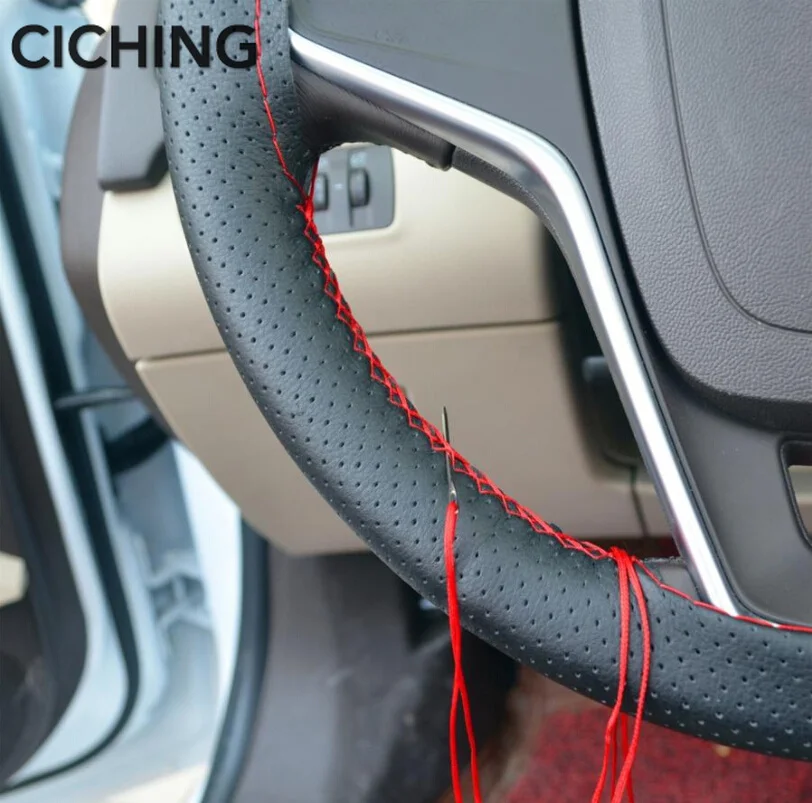 Кожаный чехол рулевого колеса автомобиля оплетка для Citroen C4 C5 C3 Picasso Xsara Berlingo Saxo C2 C1