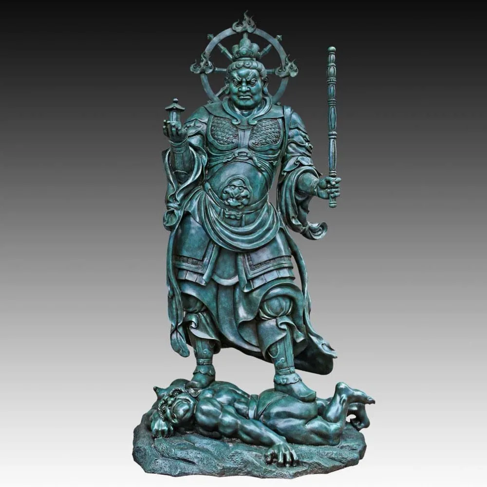 Большой Скульптура садовый декор vaisravana статуя буддийский статуи монастыри украшения