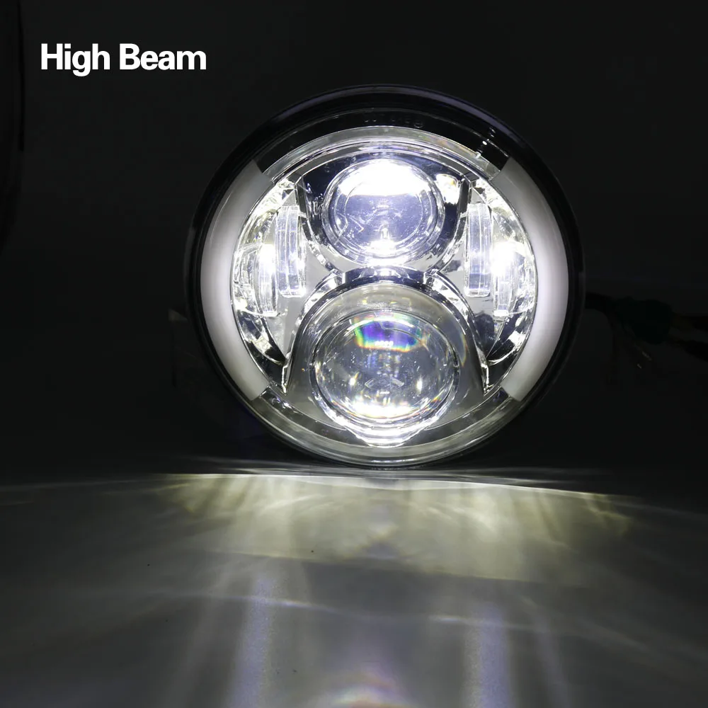 7 дюймов светодиодный налобный фонарь с Halo кольцом Янтарный поворотник для lada niva 4x4 suzuki samurai " светодиодный DRL галогеновые фары для ваз 2101