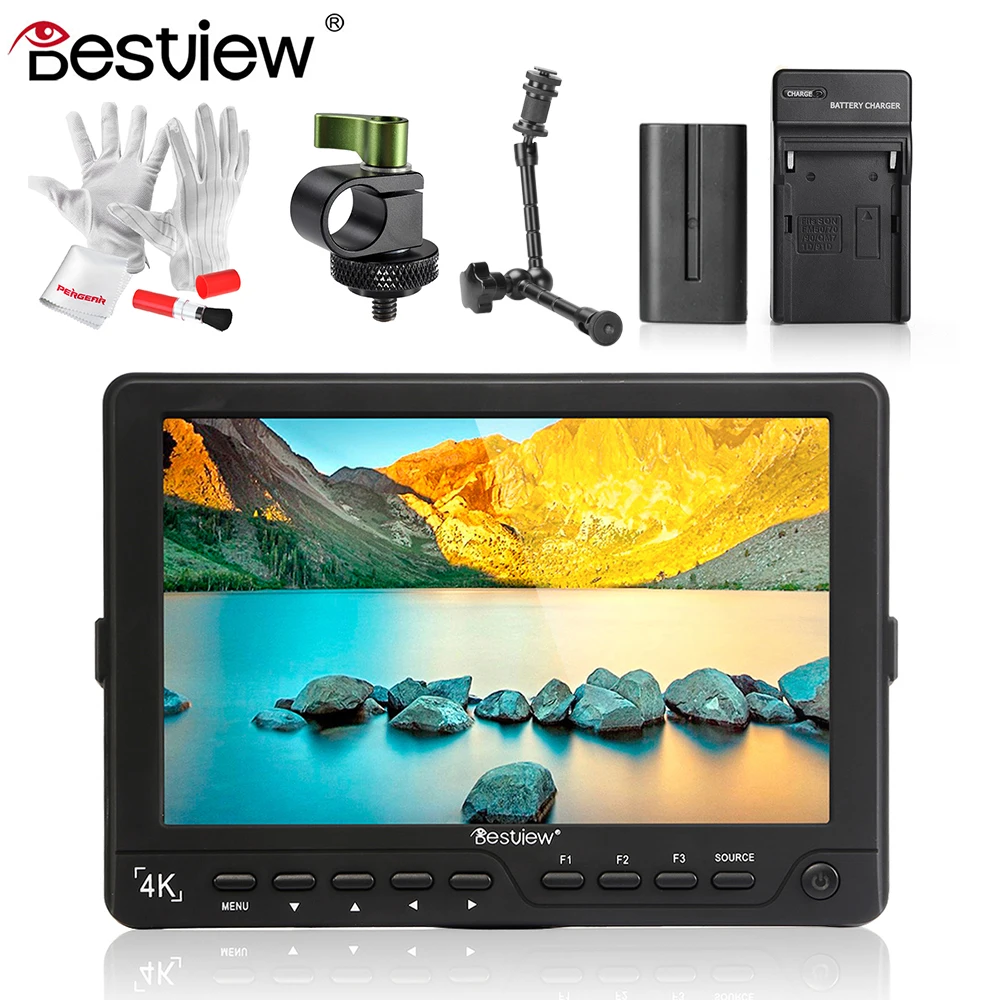 

BESTVIEW S7 4K 7" Camera HDMI HD DSLR LCD Monitor 1920*1200 with Battery Kit +Magic Arm for Nikon Canon 5D 6D as Feelworld FW760