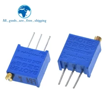 Potenciómetro recortador de pote, 10 Uds., 3296W, 3296, 100, 200, 500 ohm, 1K, 2K, 5K, 10K, 20K, 50K, 100K, 200K, 1M, ohm, 500, 100R, 200R, 500R