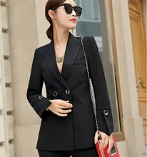 Womens Black White Pant Suit for Women Wide Leg Trouser Suit Plus Size Ladies Work Wear Pants Suits Formal Wedding Pantsuit