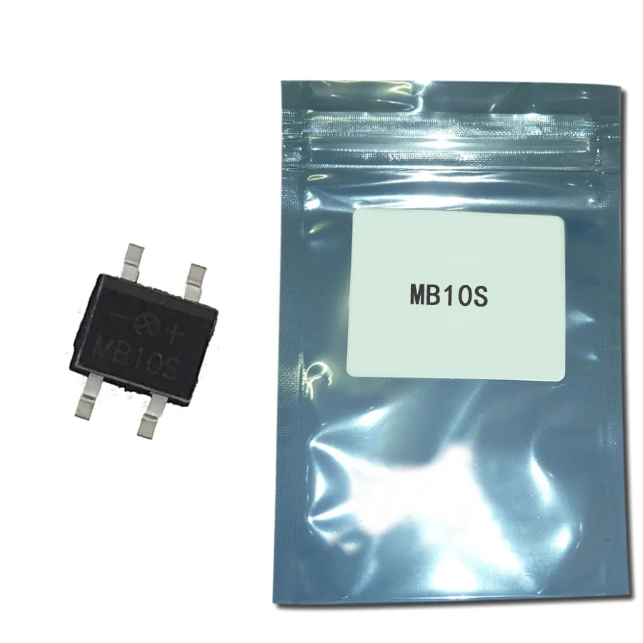 

100PCS diode bridge rectifier MB10 sop4 MB10S 0.5A 1000V ponte retificadora electronica componentes power diode