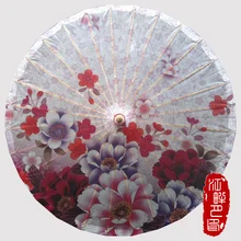 

Large Colorful Peony Blossom Painting Oiled Paper Umbrella Wedding Decoration Gift Dance Props Umbrella Hanging Paper Parasol