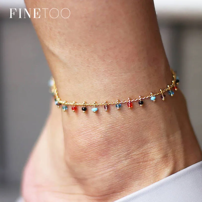 2019 Fashion Colorful Crystal Beads Drop Anklets for Women Bohemian Ocean Beach Ankle Bracelet Leg Bracelet Foot Jewelry 2019 Fashion Colorful Crystal Beads Drop Anklets for Women Bohemian Ocean Beach Ankle Bracelet Leg Bracelet Foot Jewelry