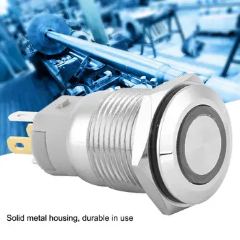 

Push Button Switch 40pcs 16mm Self-locking Metal Push Button Switch 12V LED Light 5-Pin rotary switch