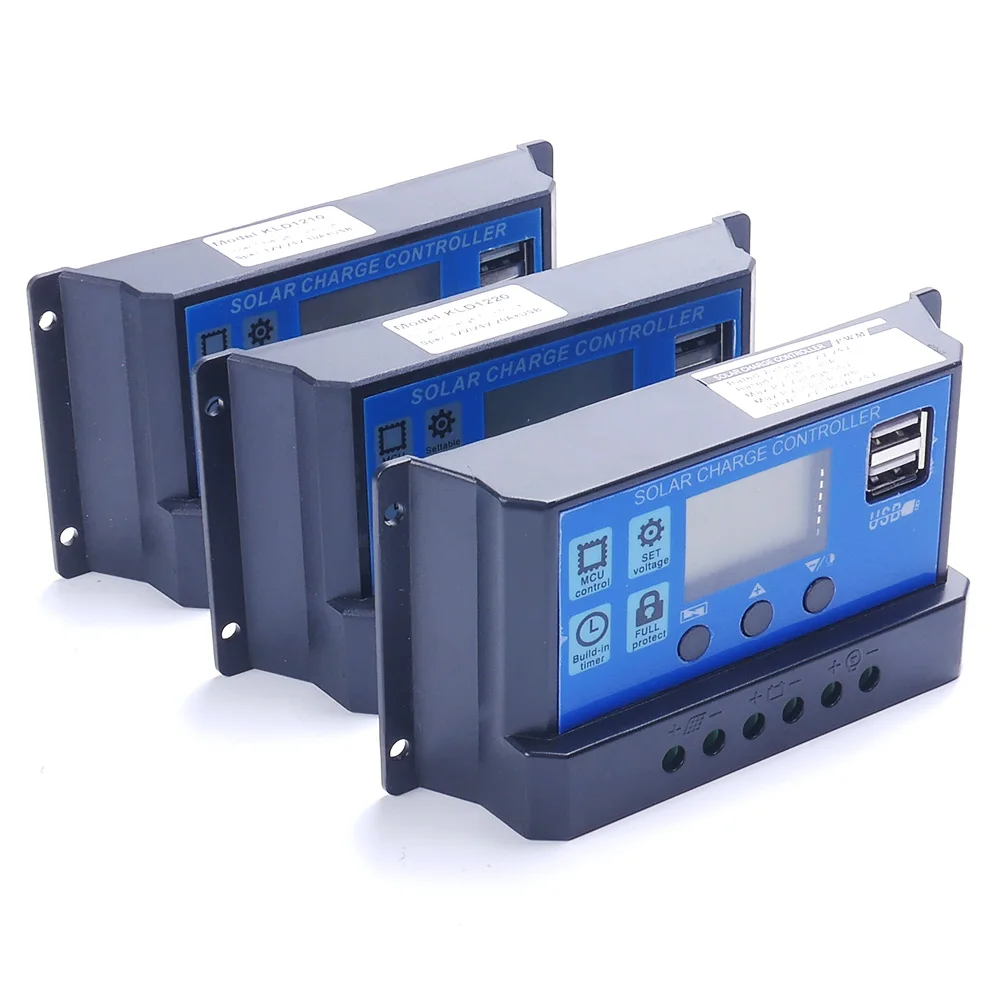

10/20/30A USB Solar Panel Battery Regulator Charge Intelligent Controller 12/24V Solar System Controller 1PC