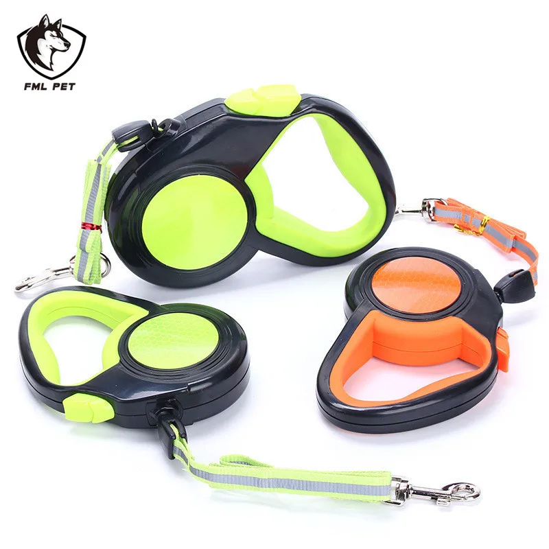 

FML Pet Leashes Retractable Dog Leash Reflective Pet Traction Rope Dog Accessories Running Walking Lead for Small Medium Dogs